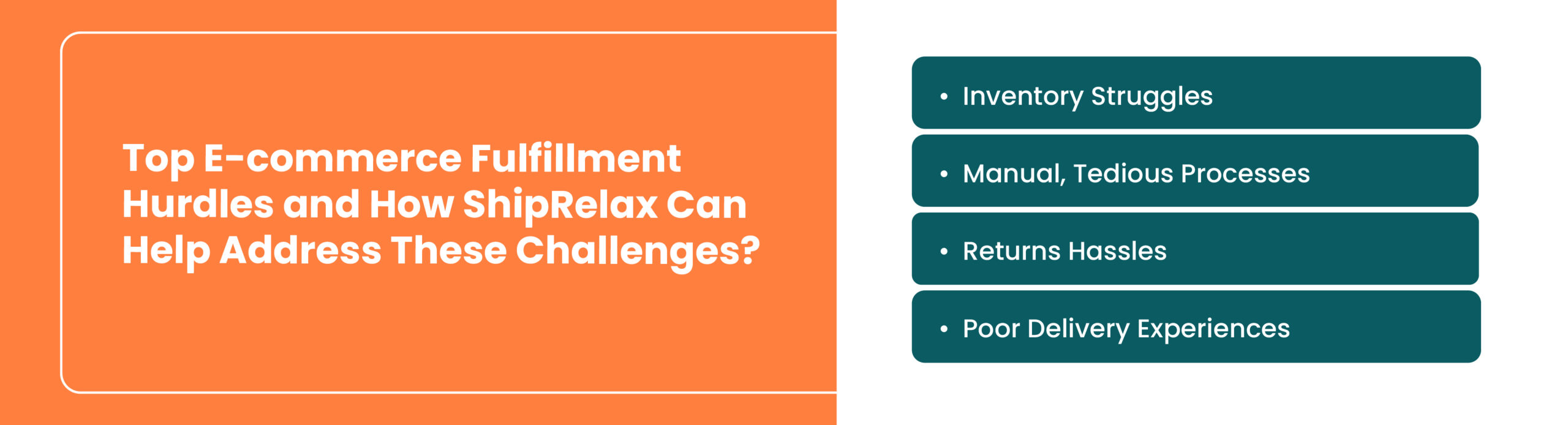 Top E-Commerce Fulfillment Issues and solution by Shiprelax 3PL | FulFillor 3PL WMS